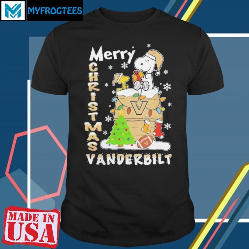 Vanderbilt Commodores Snoopy And Woodstock Merry Christmas Shirt