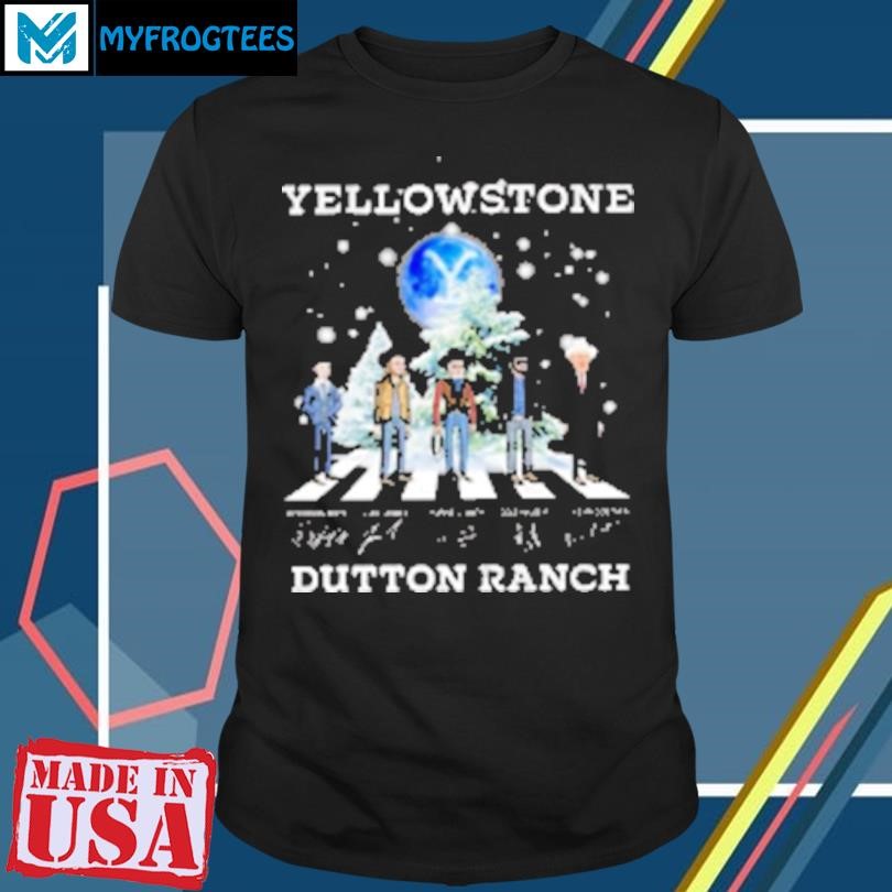 Yellowstone Dutton Ranch Walking Christmas Signatures 2024 T-Shirt