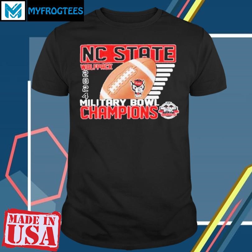 NC State Wolfpack 2024 Military Bowl Champions Bound Logo Shirt