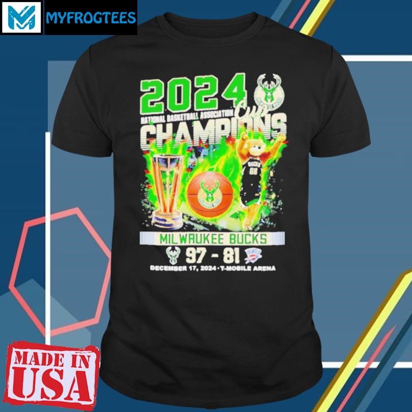 2024 National Basketball Association Cup Champions Milwaukee Bucks mascot shirt