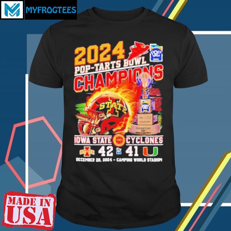 2024 Pop Tarts Bowl Champions Iowa State Cyclones fire helmet shirt