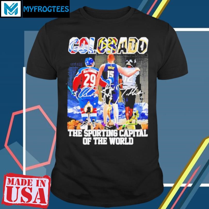 Colorado sport the sporting capital of the world city skyline shirt