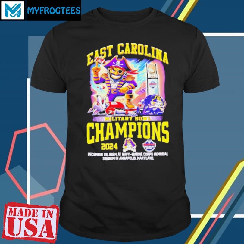 East Carolina Pirates Let’s Celebrate 2024 Military Bowl Champions shirt