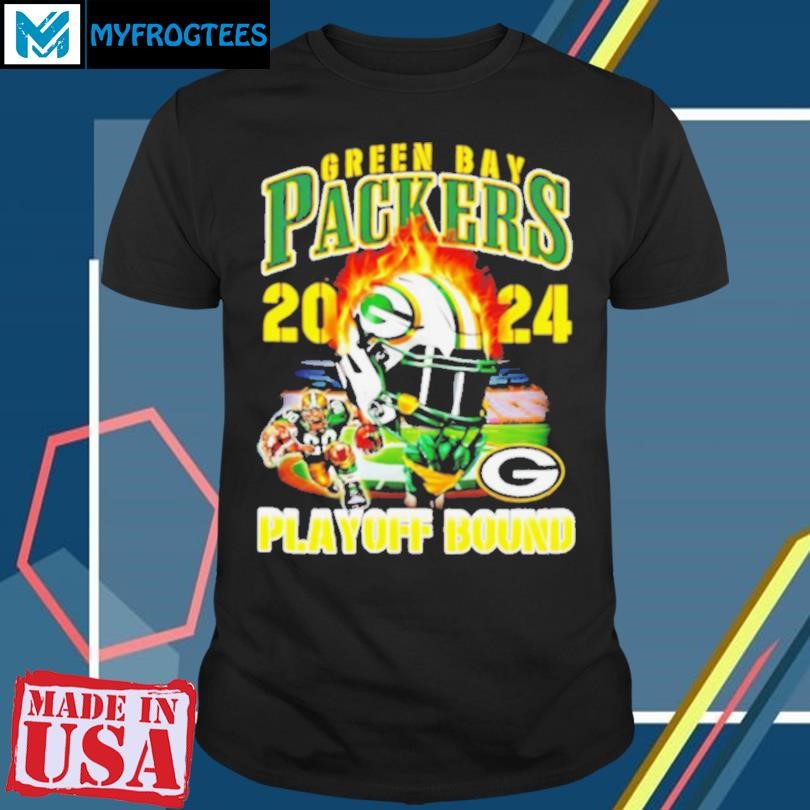 Green Bay Packers 2024 Playoff Bound helmet shirt