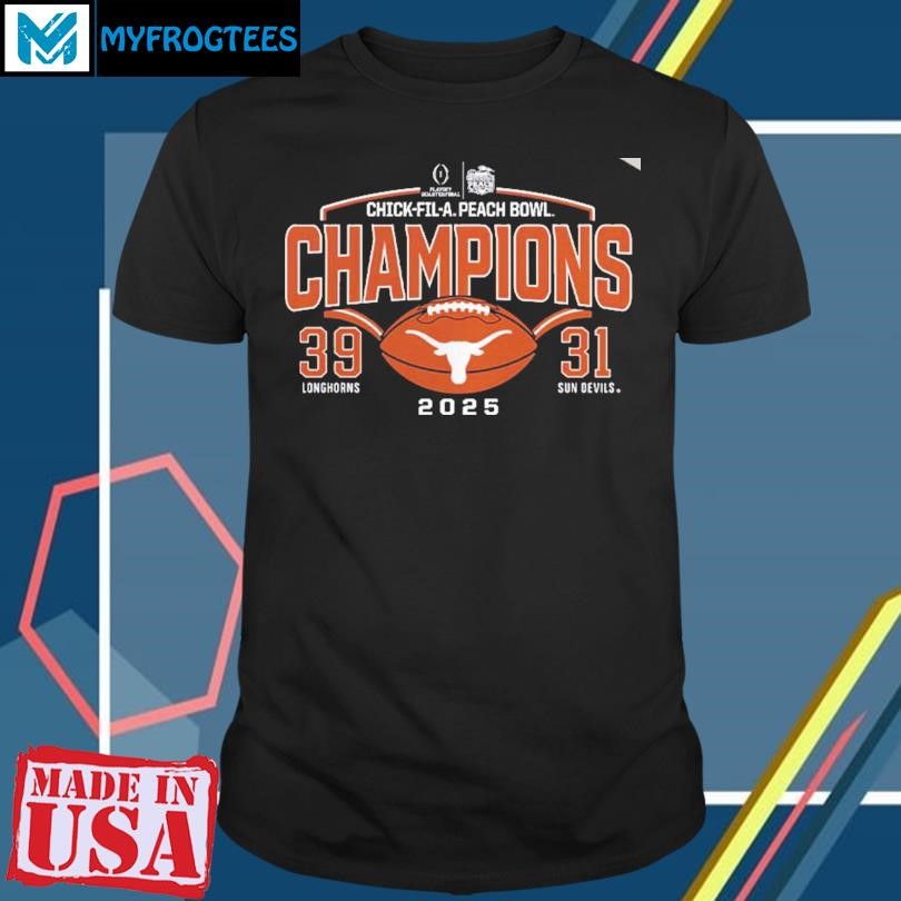 Texas Longhorns College Football Playoff 2025 Peach Bowl Champions Victory Ahead shirt