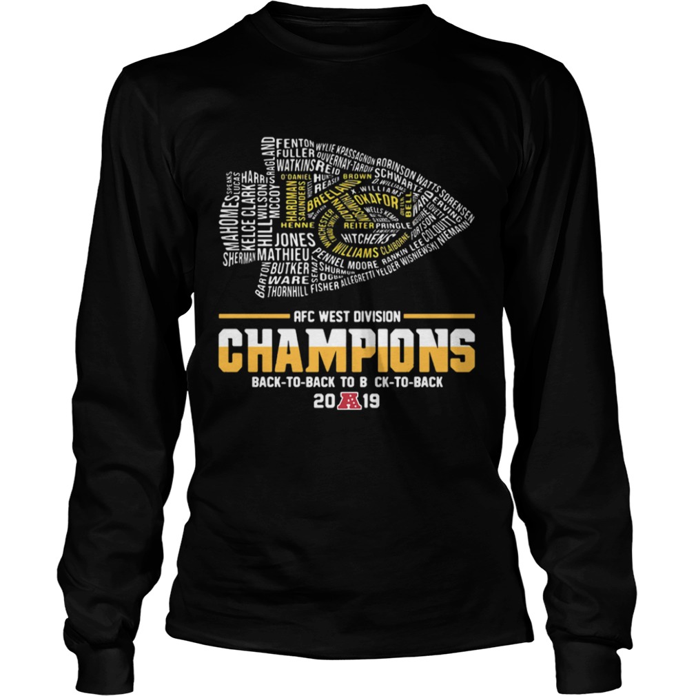 Kansas city chiefs afc west division champions back to back shirt -  Guineashirt Premium ™ LLC