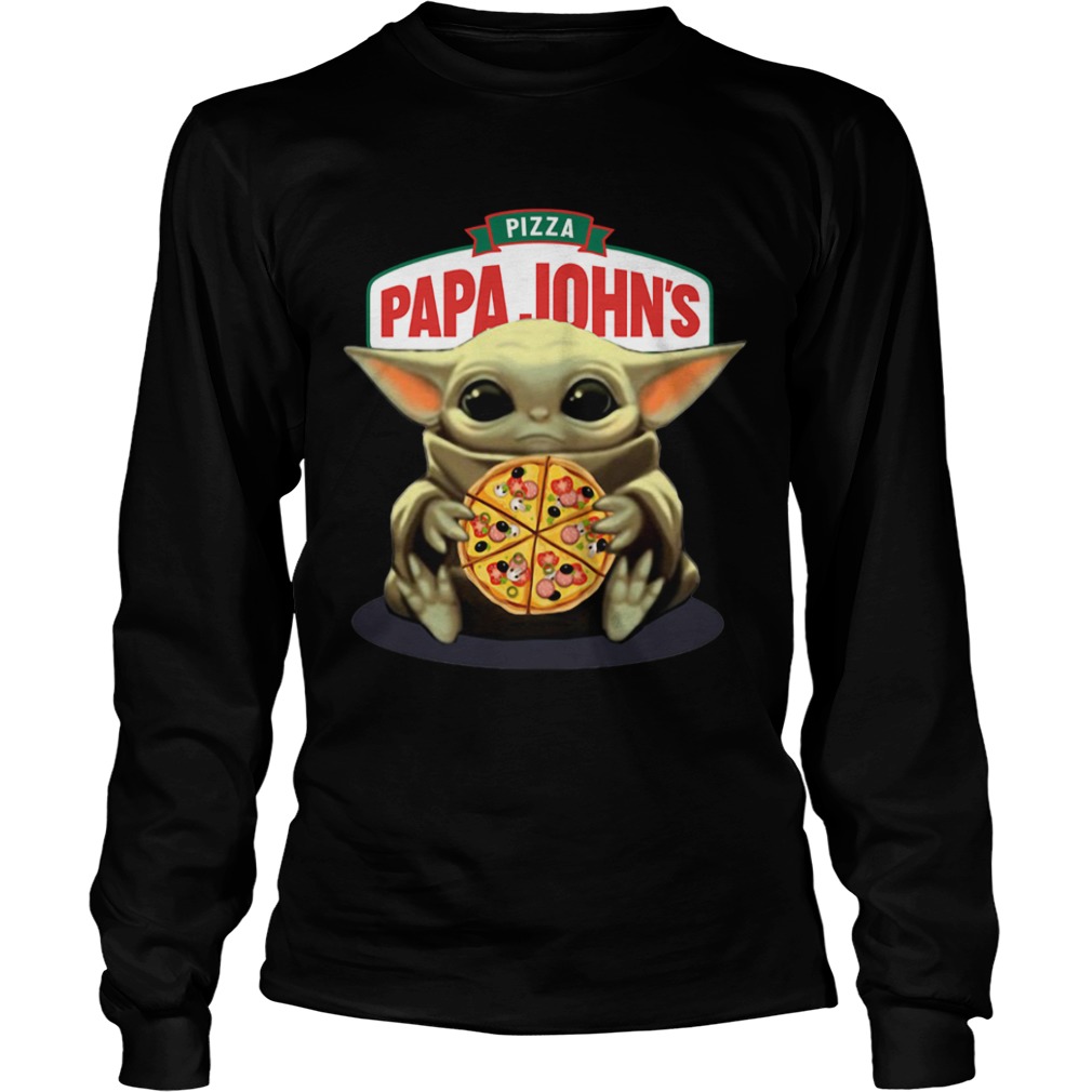 Baby yoda hug pizza papa john's shirt, hoodie, sweater, long sleeve and  tank top