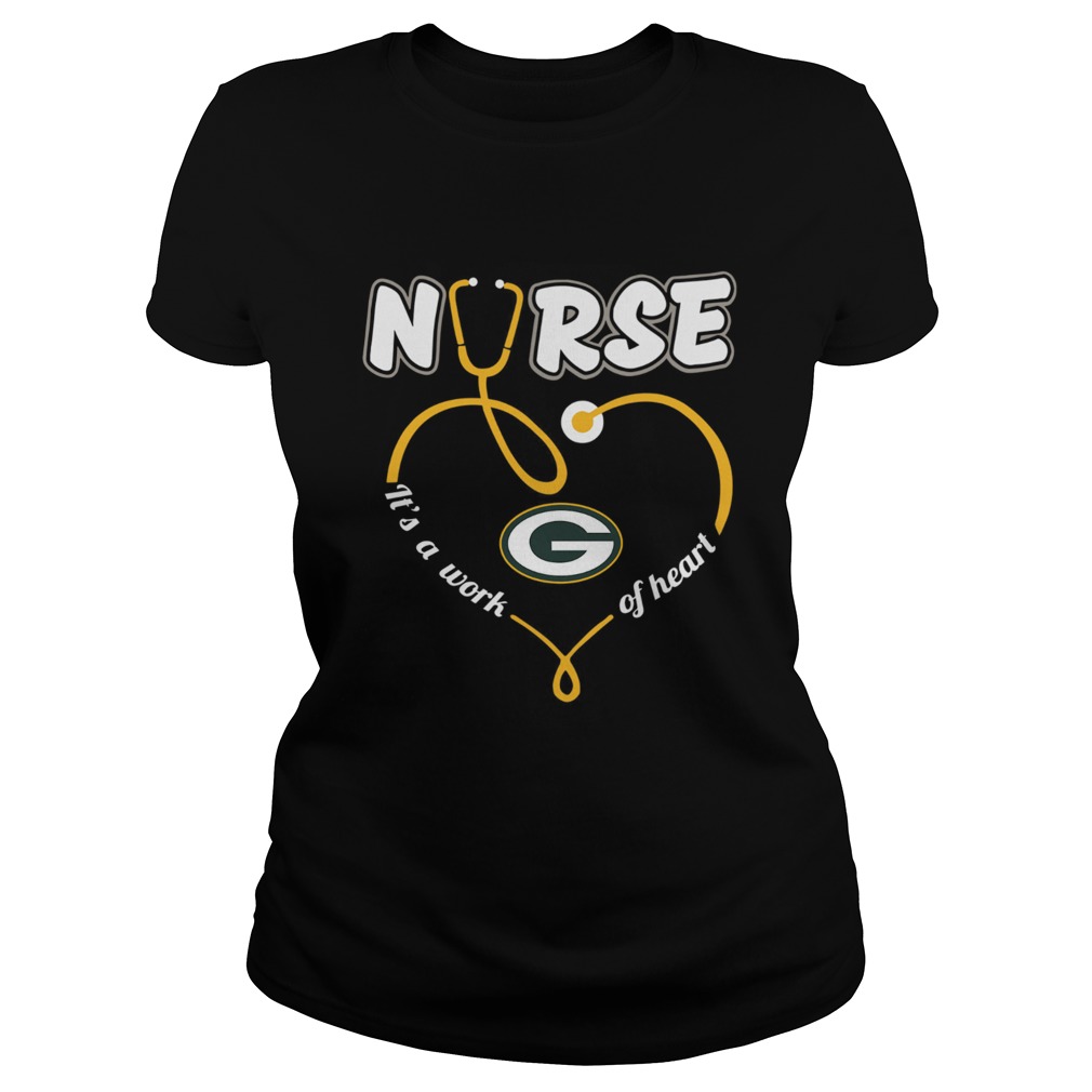 Buy Stethoscope Heartbeat Nurse Symbol Green Bay Packers Shirt