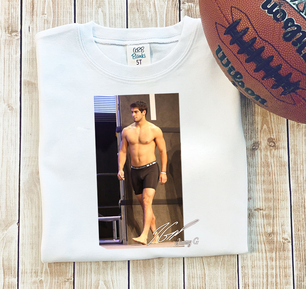 49ERS GEORGE KITTLE JIMMY G SHIRTLESS T-SHIRT – CLASSIC TEE, hoodie,  sweater and long sleeve