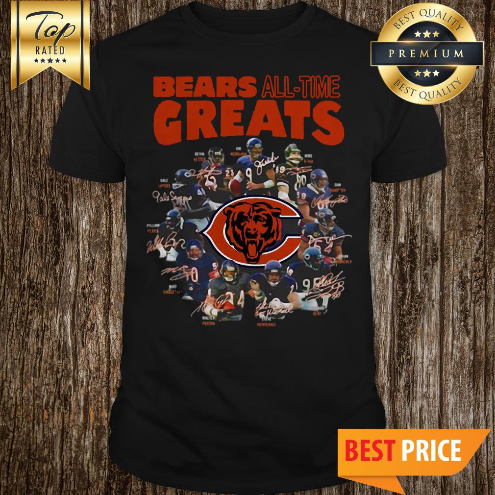 NFL Cool Chicago Bears All Time Greats Team Players Signatures Tiger Shirt,  hoodie, sweater and long sleeve