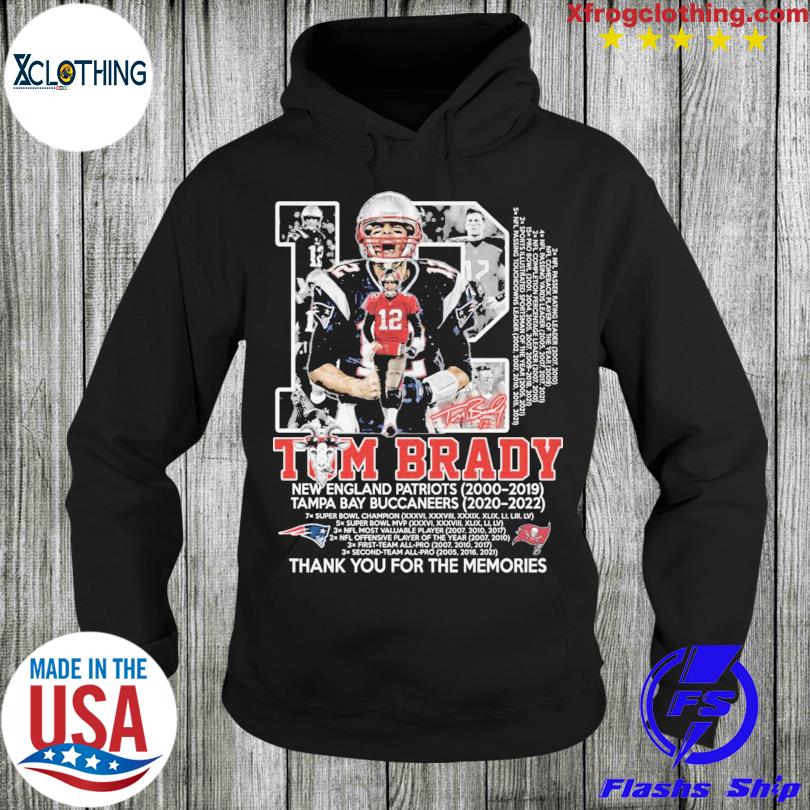 Thank you Tom Brady New England Patriots 2000 2019 Tampa Bay Buccaneers  2020 2022 shirt, hoodie, sweater, long sleeve and tank top