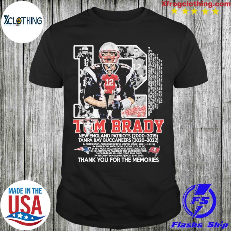 Thank you Tom Brady New England Patriots 2000 2019 Tampa Bay Buccaneers  2020 2022 shirt, hoodie, sweater, long sleeve and tank top