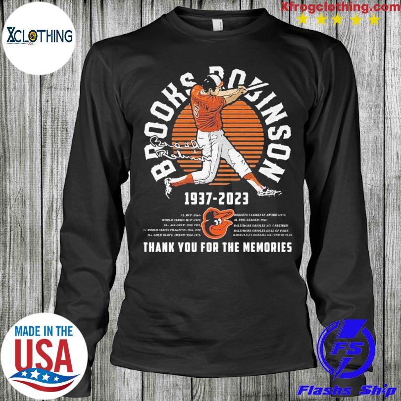 Brooks Robinson 1937 2023 MVP signature thank you for the memories shirt,  hoodie, sweater, long sleeve and tank top