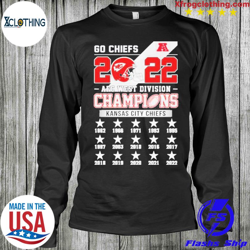 2022 AFC West Division Champions Kansas City Chiefs 1962-2022 shirt,  hoodie, sweater, long sleeve and tank top