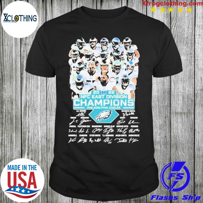 Philadelphia Eagles Team 2022 Nfc East Champions Signatures Shirt