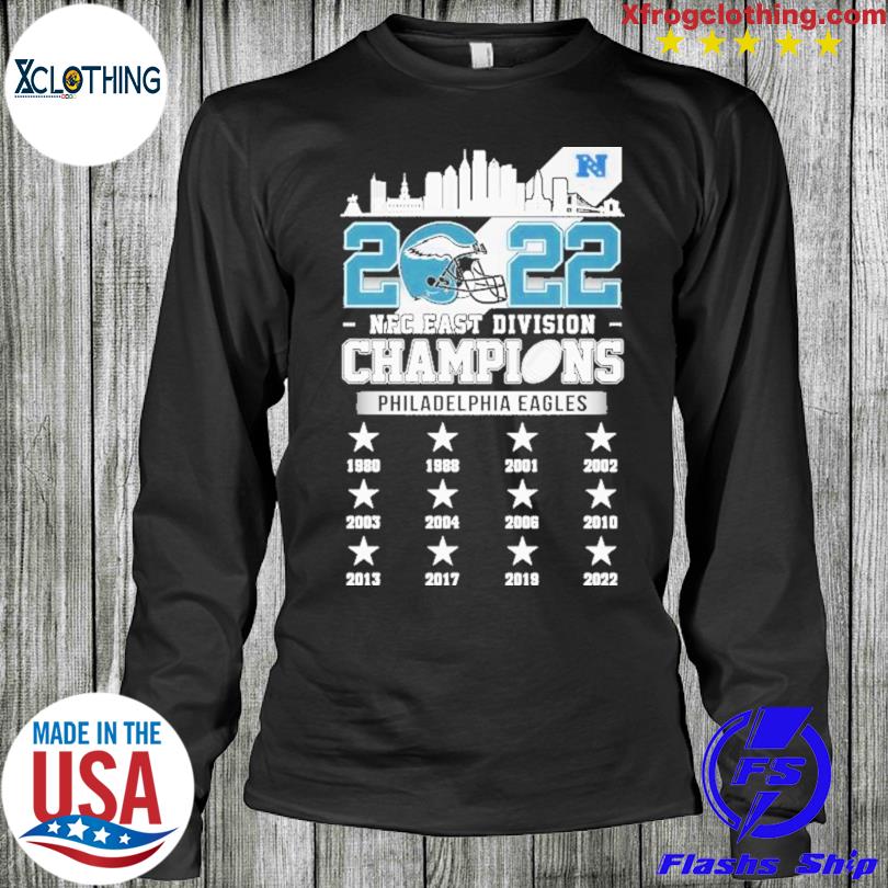 2022 NFC East Champions Philadelphia Eagles Skyline Vintage T