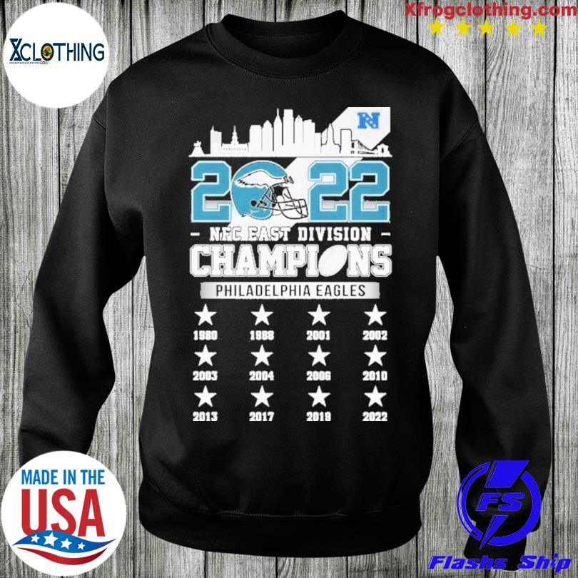 Philadelphia Eagles 2022 Nfc East Division Champions Matchup Skyline T-Shirt  - Kaiteez