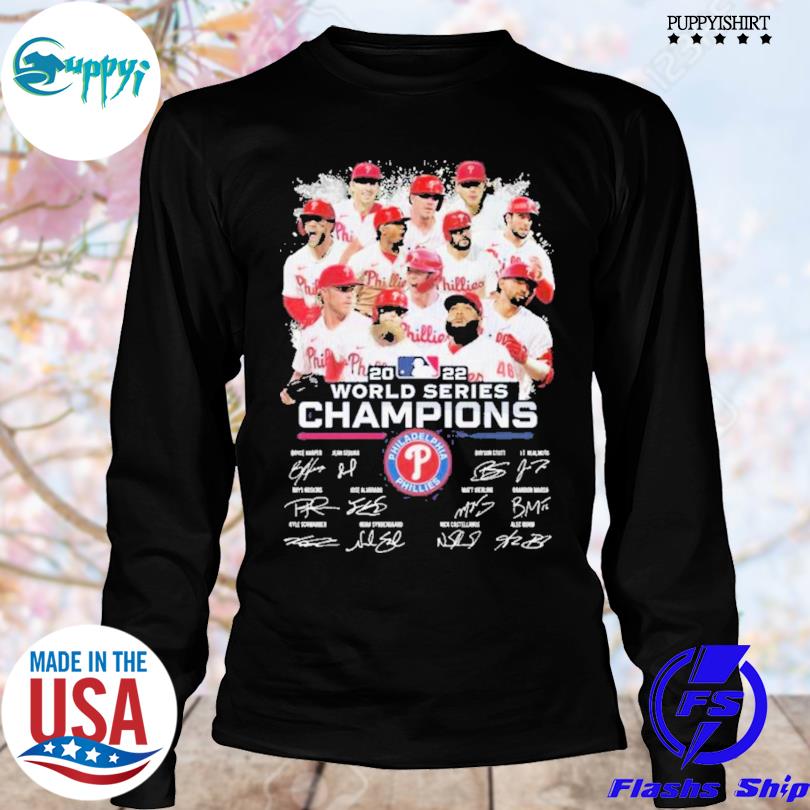 Philadelphia Phillies World Series 2022 Champions Signatures T-shirt -  Kaiteez