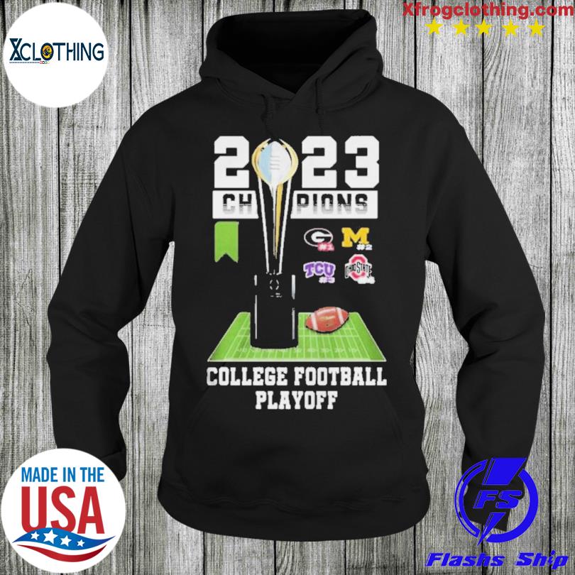 2022-2023 College football playoff Georgia Michigan TCU Ohio State football  helmet logo T-shirt, hoodie, sweater, long sleeve and tank top