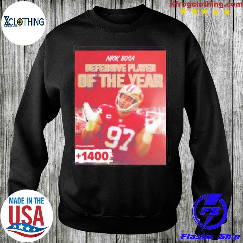 Nfl defensive player of the year winner is nick bosa shirt, hoodie,  longsleeve tee, sweater