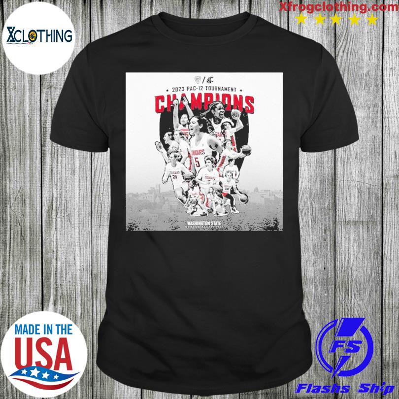 2023 Pac-12 Tournament Champions Washington State Women’s Basketball T-shirt