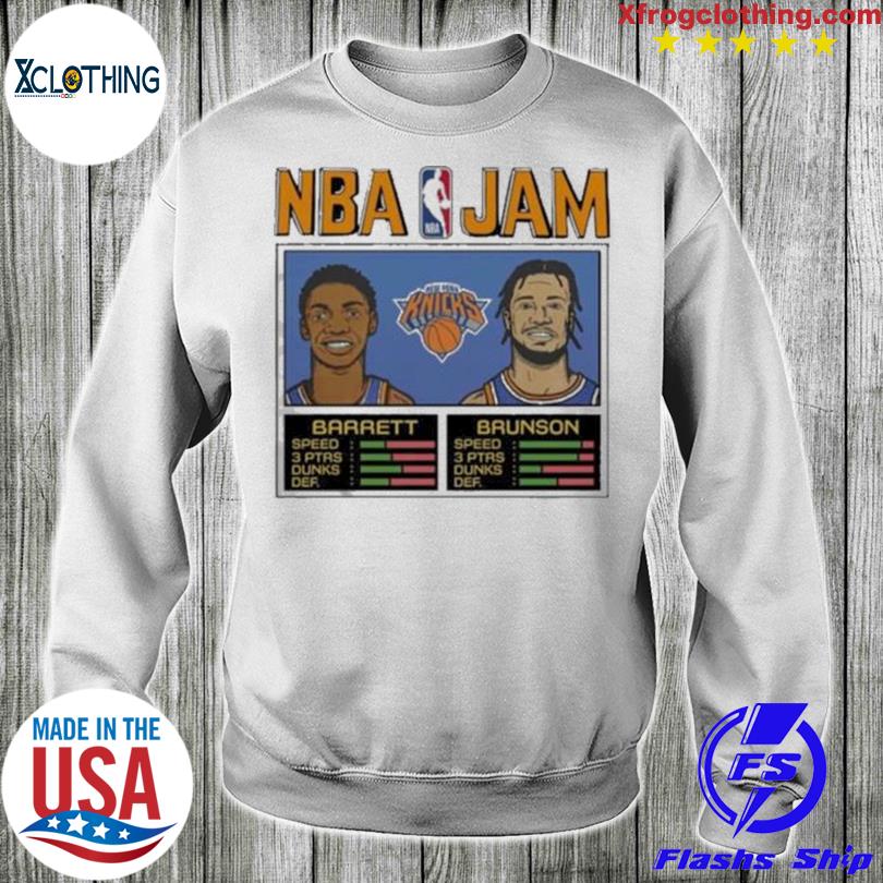 NBA Jam New York Knicks RJ Barrett & Jalen Brunson Shirt, hoodie, sweater,  long sleeve and tank top
