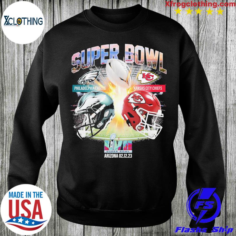 Philadelphia Eagles Vs Kansas City Chiefs Super Bowl 57 LVII T-Shirt  Arizona 23 - Muranotex Store