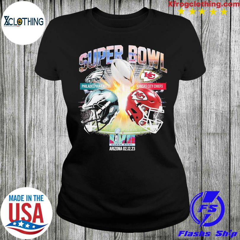 2023 Super Bowl LVII 57 Shirt Philadelphia Eagles VS Kansas City Chiefs  T-Shirt