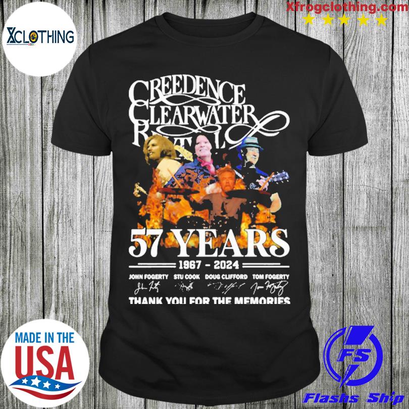 Creedence Clearwater Revival 57 Years 1967 – 2024 Thank You For The Memories T-Shirt