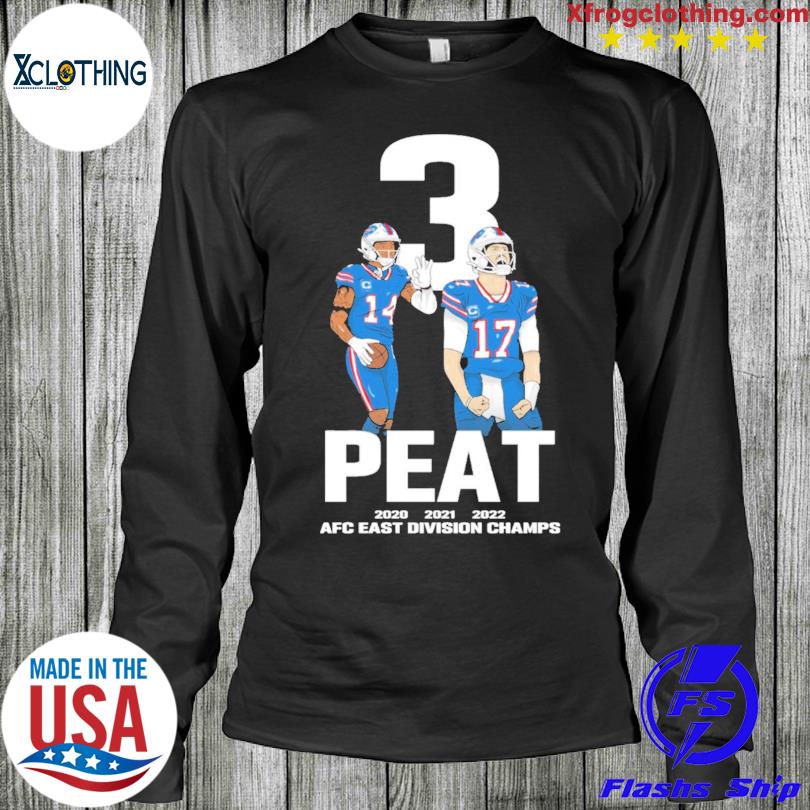 3 peat 2023 2021 2022 AFC east Division champs 14 17 T-shirt, hoodie,  sweater, long sleeve and tank top