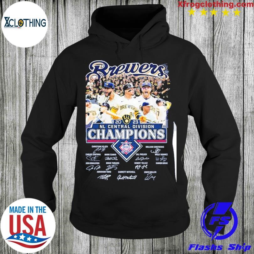 Milwaukee Brewers 2023 NL Central Division Champions Signatures Shirt -  Limotees