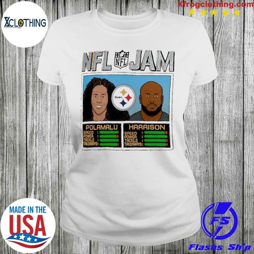 Homage Troy Polamalu & James Harrison Pittsburgh Steelers Gold Retired  Player NFL Jam Tri-Blend T-Shirt