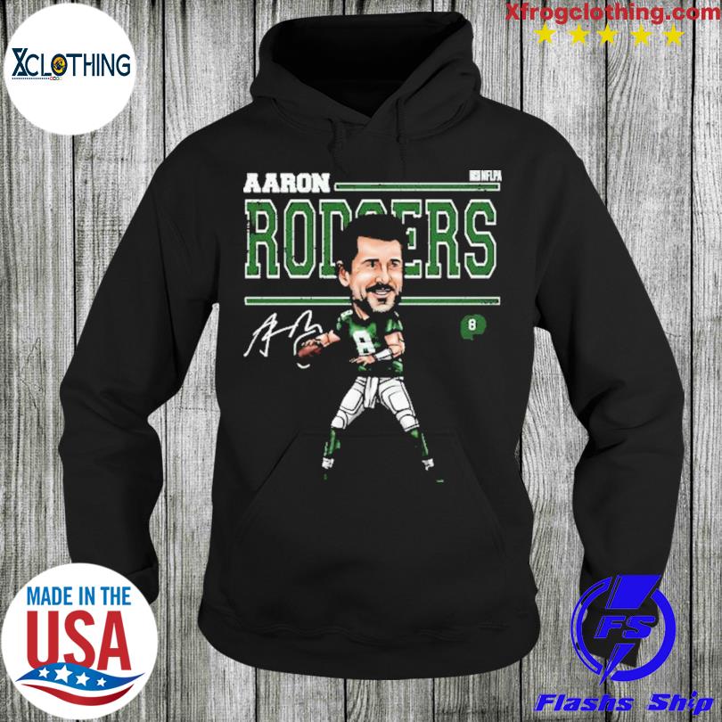 Aaron Rodgers New York J Cartoon WHT