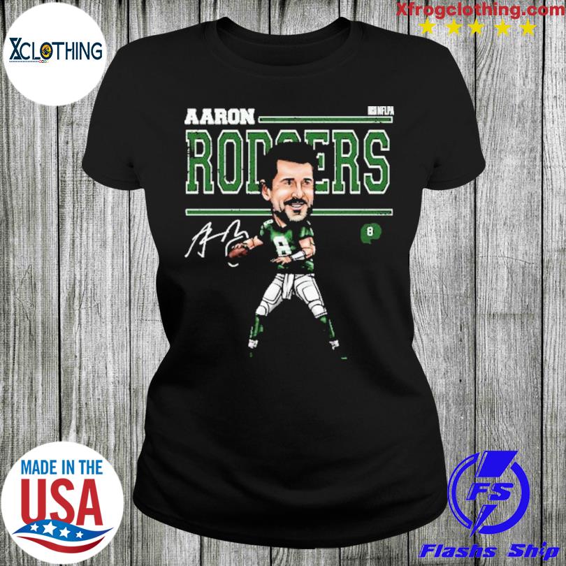 Aaron Rodgers New York J Cartoon T-Shirt - ShirtsOwl Office