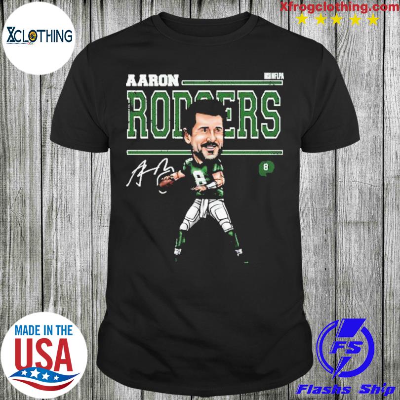 Aaron Rodgers New York J Cartoon Tee Shirt - Snowshirt