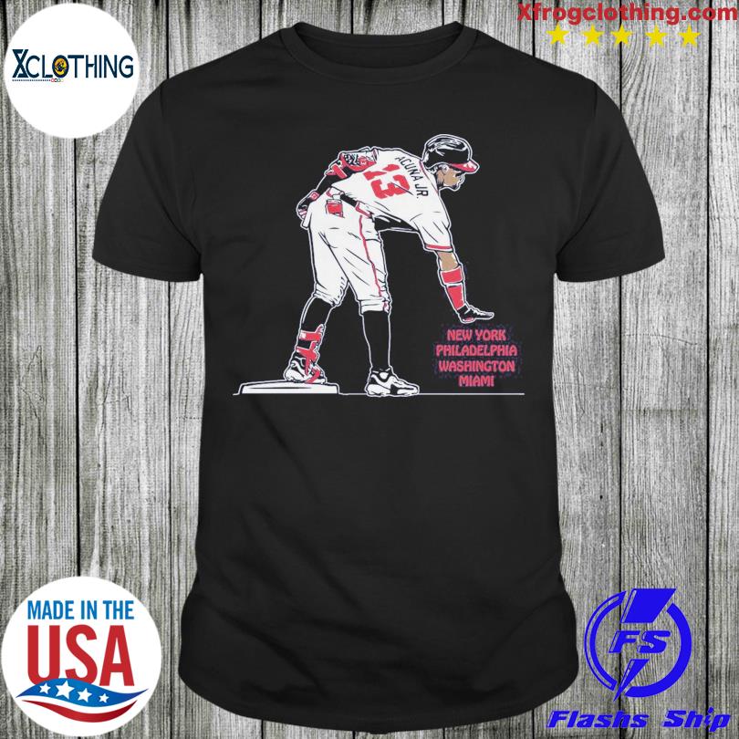 FREE shipping Ronald Acuña Jr New York Philadelphia Washington Mimami  Atlanta Braves MLB shirt, Unisex tee, hoodie, sweater, v-neck and tank top