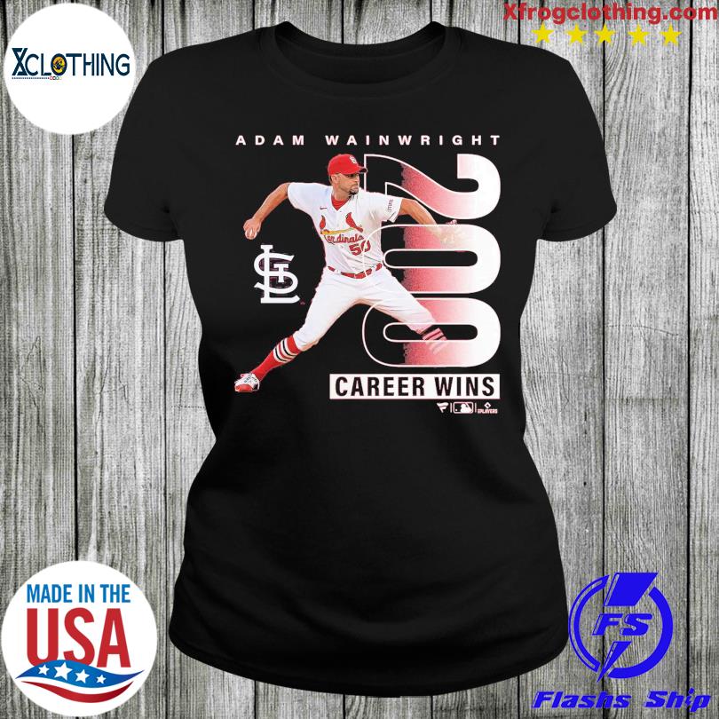 Adam Wainwright St Louis Cardinals Fanatics Branded 200th Career Win T-shirt  - Guineashirt Premium ™ LLC
