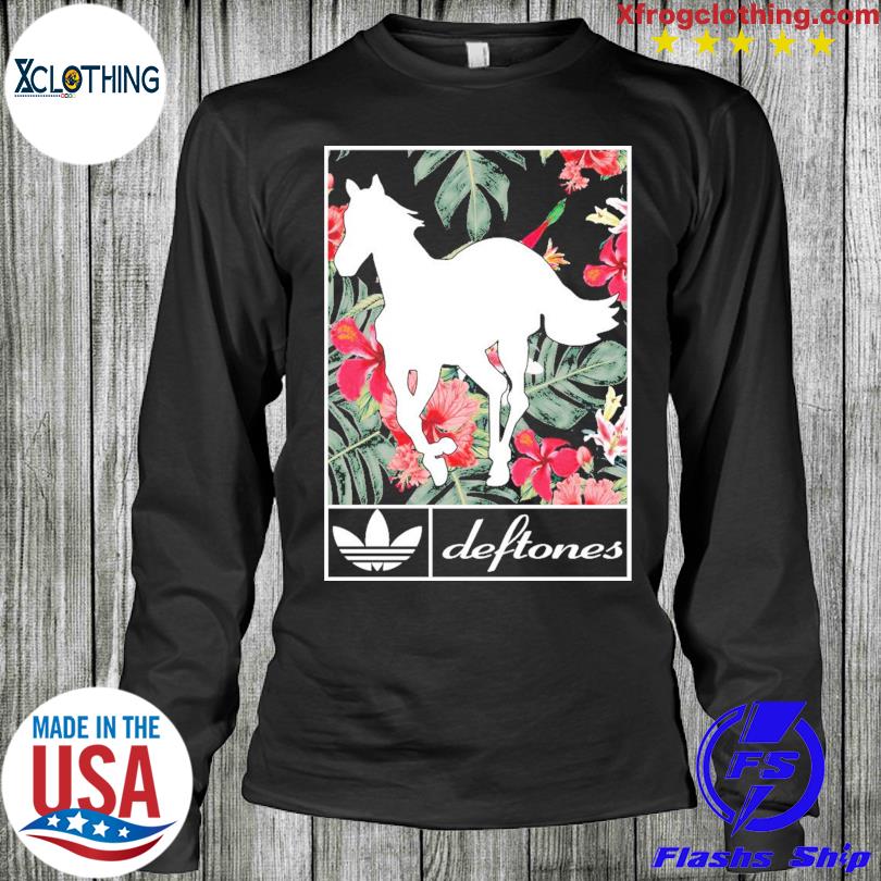 Bage Helligdom guide Adidas Deftones Horse Flowers logo 2023 t-Shirt, hoodie, sweater and long  sleeve