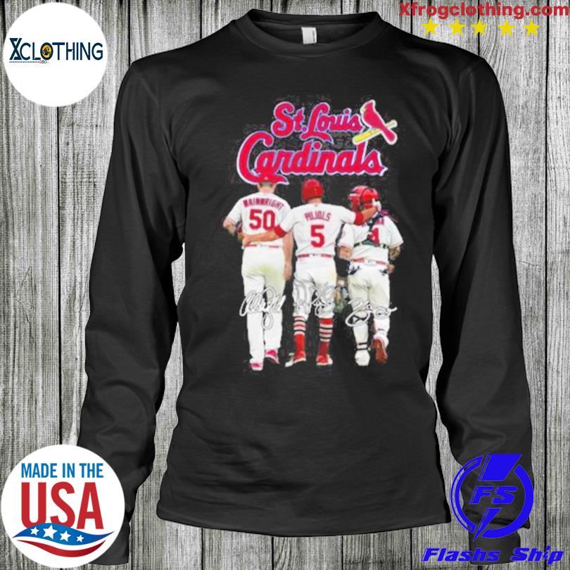 Official albert Pujols Lou Brock Stan Musial St Louis Cardinals 3000 Hits  Club Signatures Shirt, hoodie, sweater, long sleeve and tank top