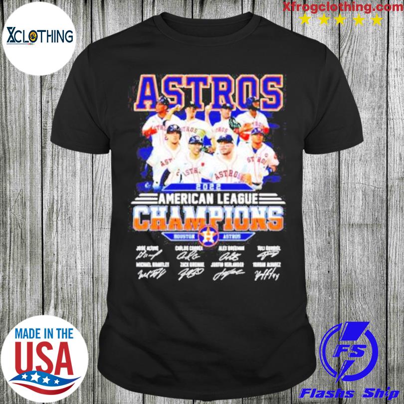 Houston Astros American league champions 2022 signatures shirt