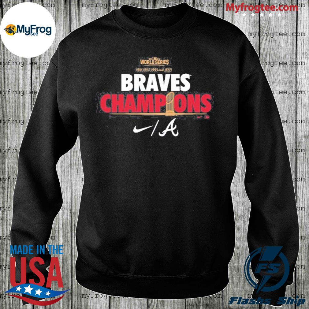 Atlanta Braves Nike 2021 World Series Champions Celebration T-Shirt - Navy