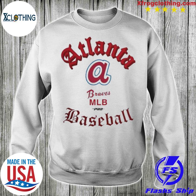 Atlanta Braves Pro Standard Cooperstown Collection Old English T-Shirt -  Cream