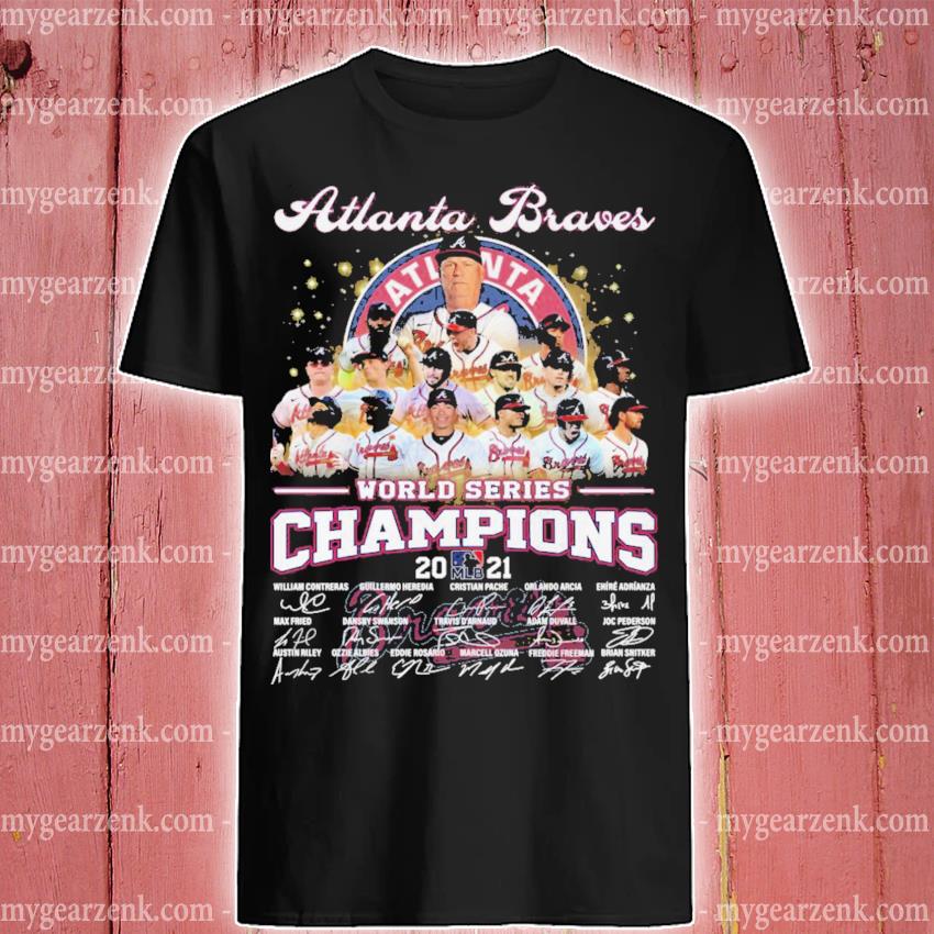 Atlanta Braves world series champions 2022 MLB signatures shirt