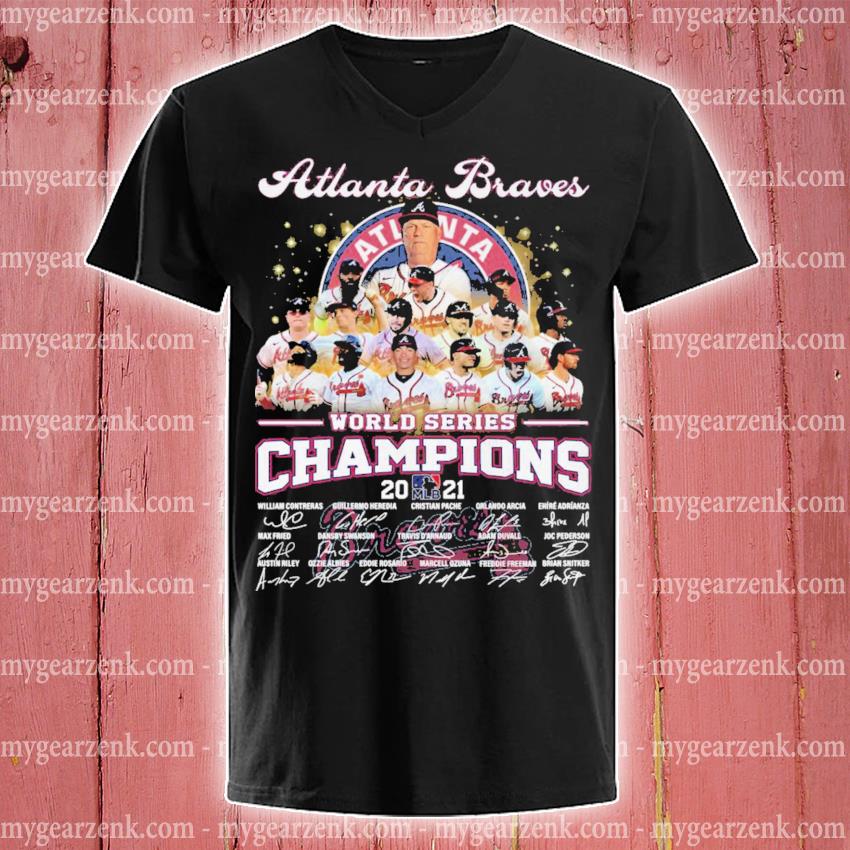 Atlanta Braves world series champions 2022 MLB signatures shirt, hoodie,  sweater and long sleeve