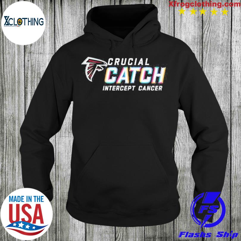 Official crucial Catch Intercept Cancer Atlanta Falcons 2023 shirt, hoodie,  sweater, long sleeve and tank top