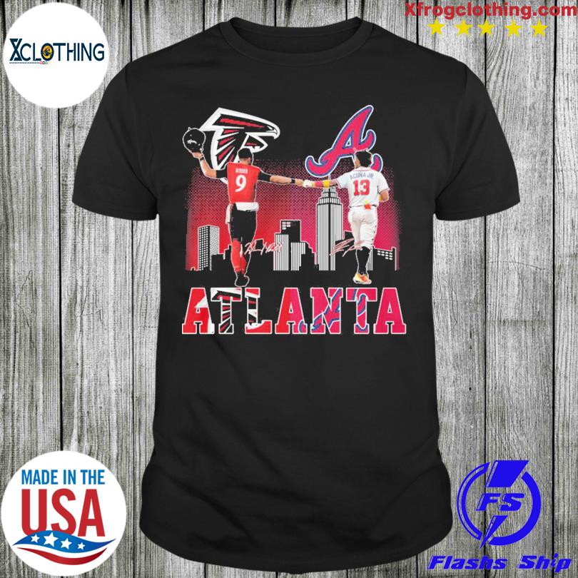 Atlanta Falcons Ridder And Braves Acuna Jr City Champions T Shirt - Growkoc