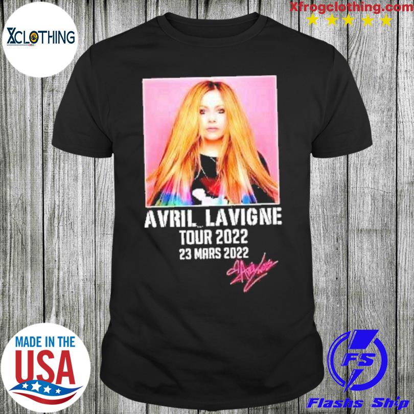 Avril Lavigne tour 2022 23 mars 2022 signature shirt