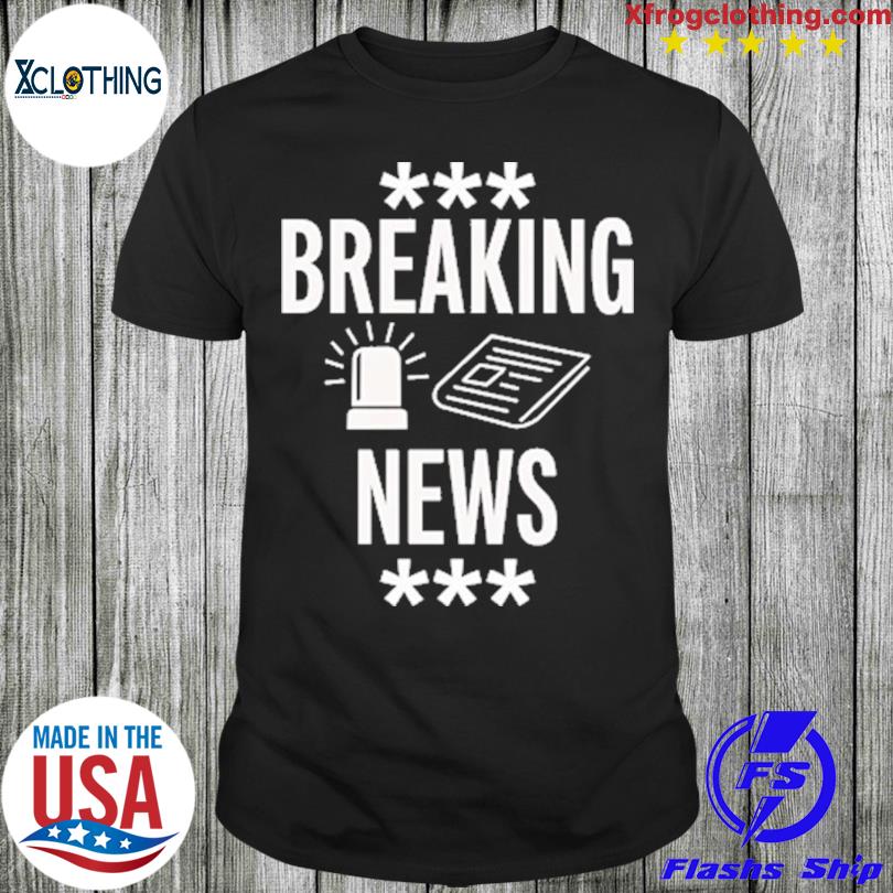 Baby wearing breaking news new shirt