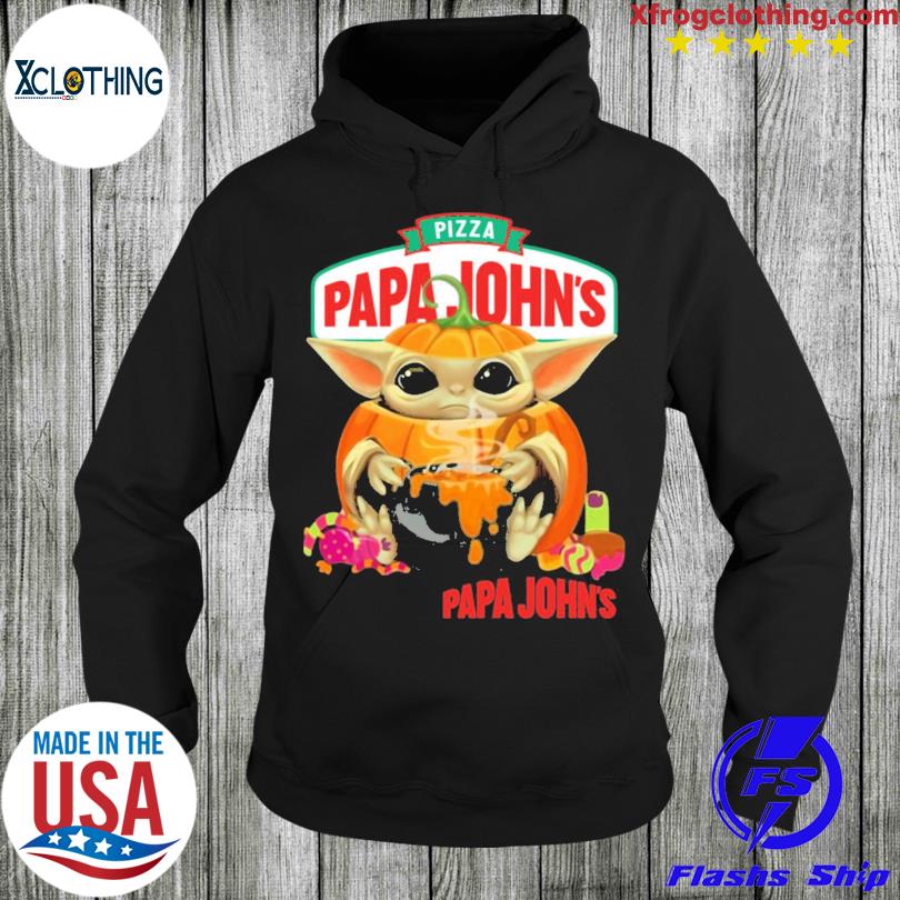 Baby yoda hug pizza papa john's shirt, hoodie, sweater, long sleeve and  tank top