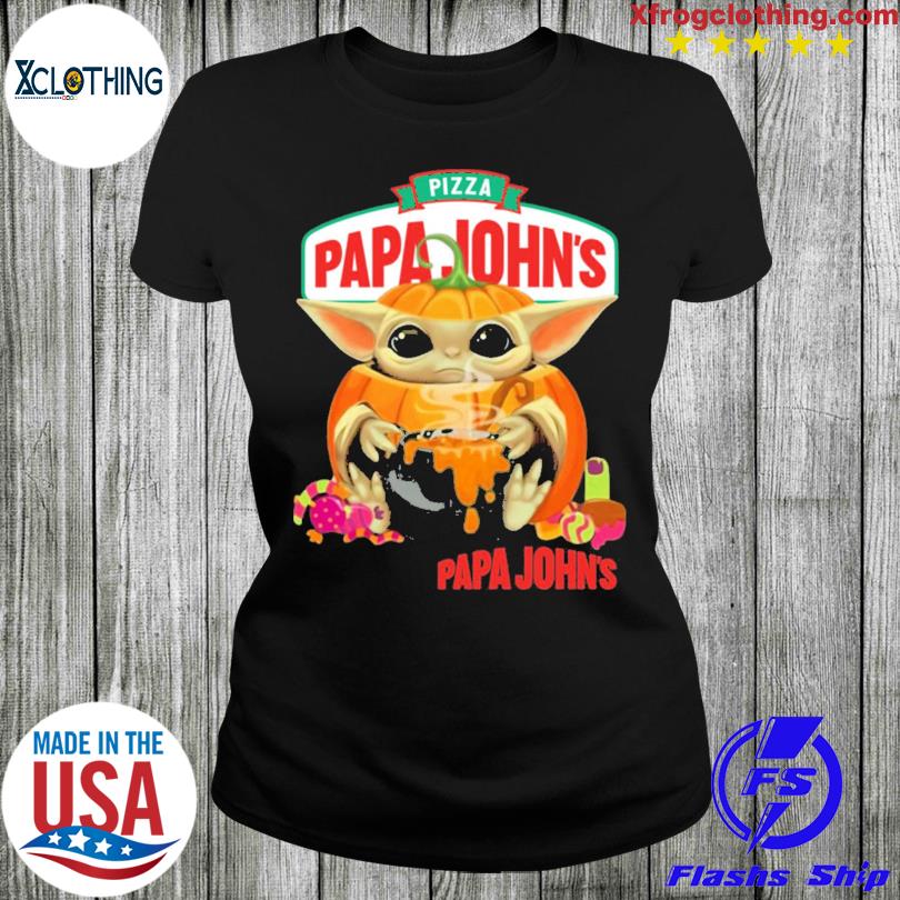 Baby yoda hug pizza papa john's shirt, hoodie, sweater, long sleeve and  tank top